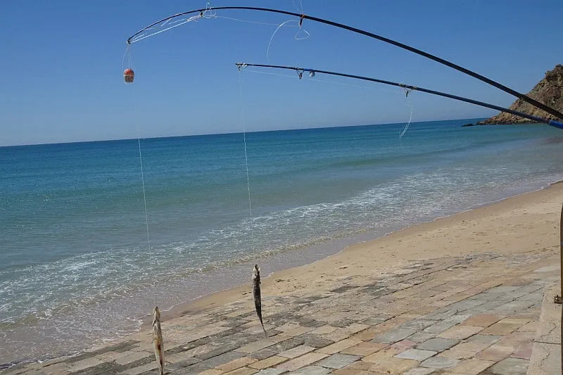 Beach fishing Algarve